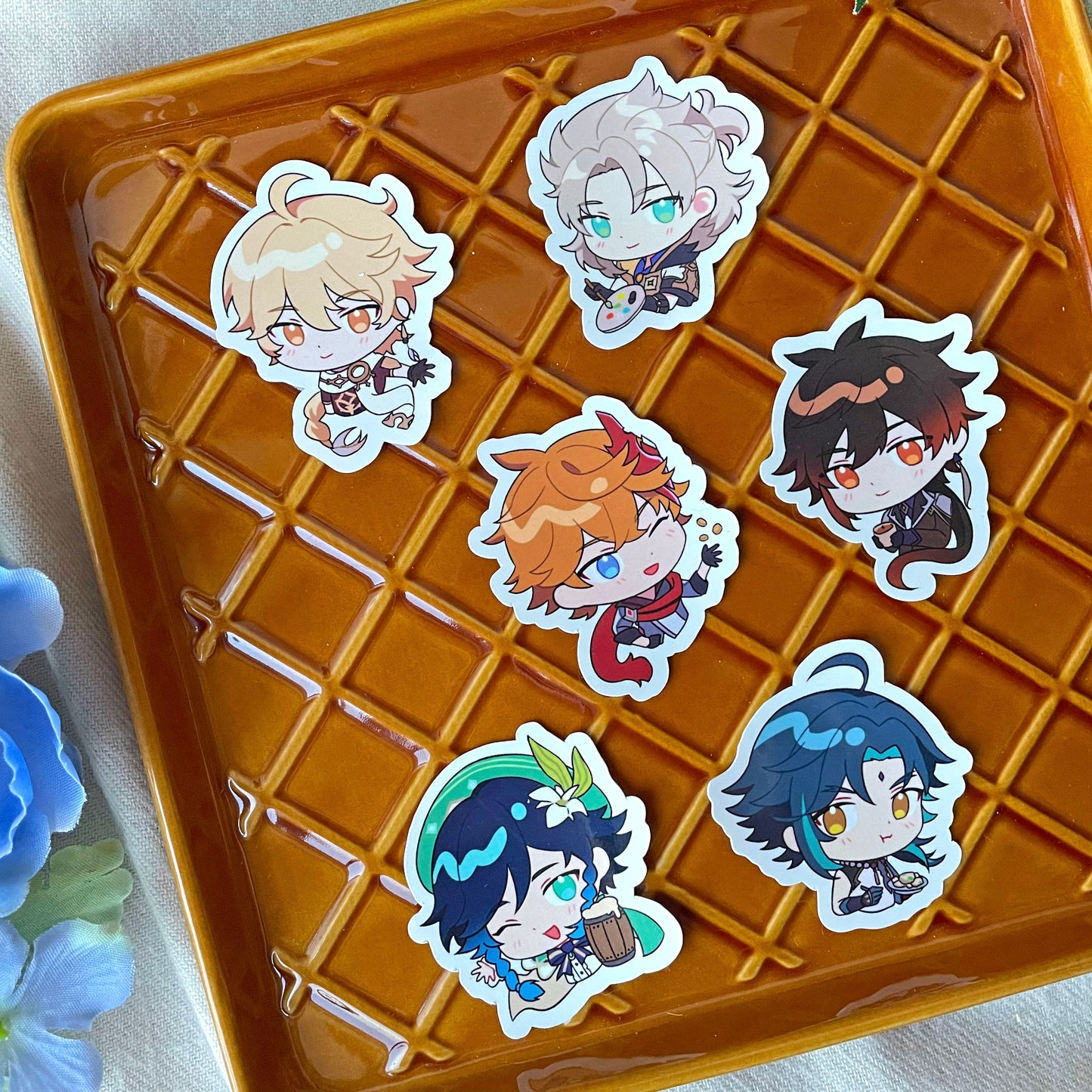 Genshin Impact Die Cut Stickers - Boys Collection