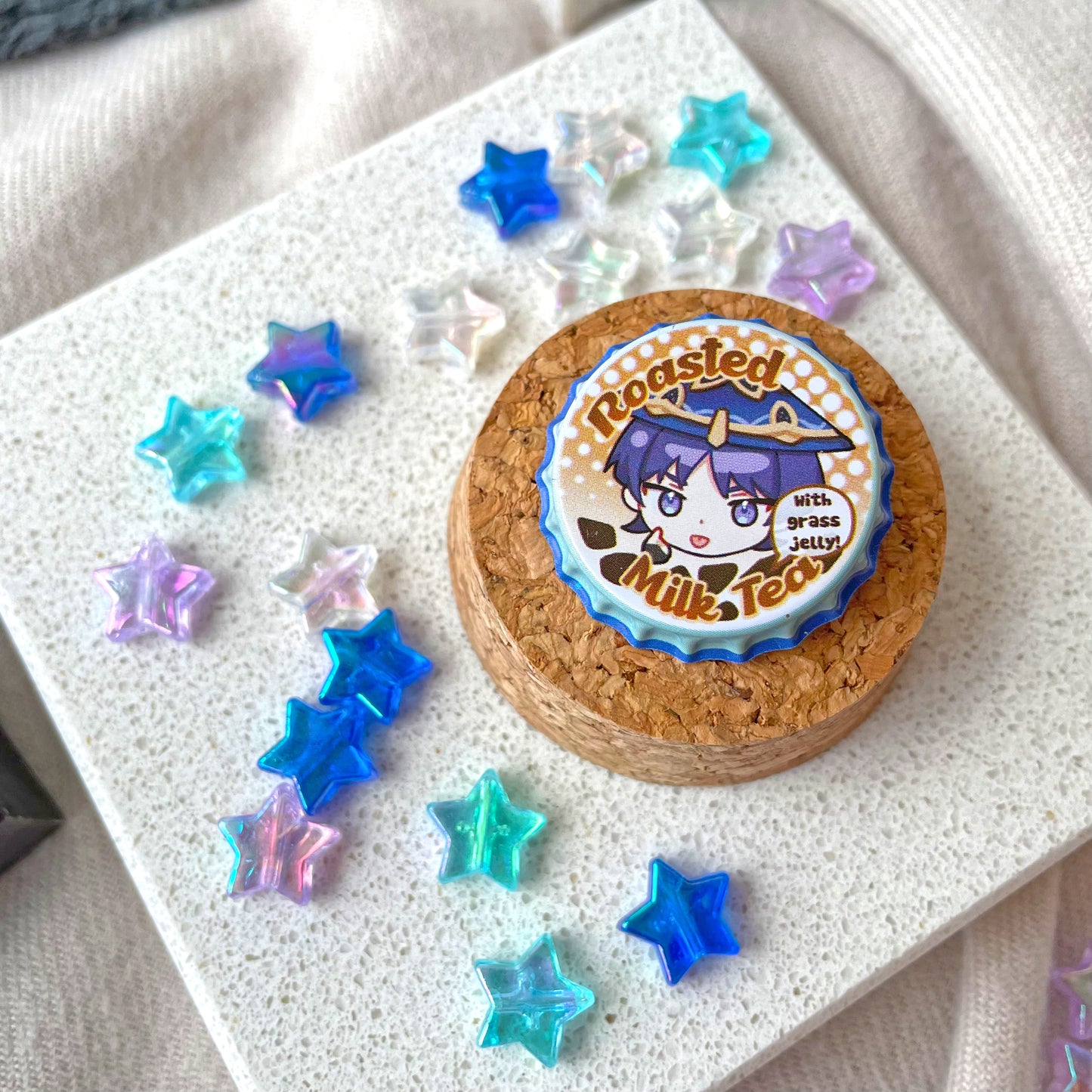 Genshin Impact Fonta Bottle Cap Buttons