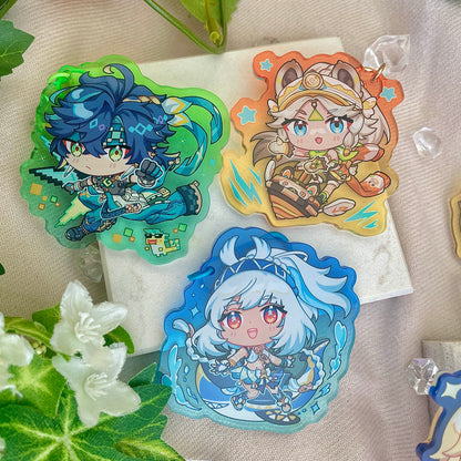 Genshin Impact Gradient Acrylic Charms - Natlan & Traveler