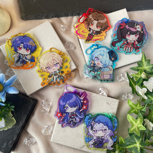 Honkai Star Rail Gradient Acrylic Charms - Penacony & Xianzhou Luofu