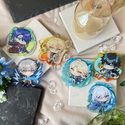 Honkai Star Rail Gradient Acrylic Charms - Penacony & Xianzhou Luofu